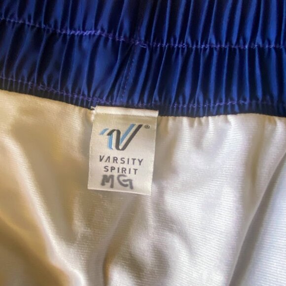 Varsity Spirit Royal Blue High-Waisted Boxing Shorts with Gold Trim | Size S - Picture 5 of 6